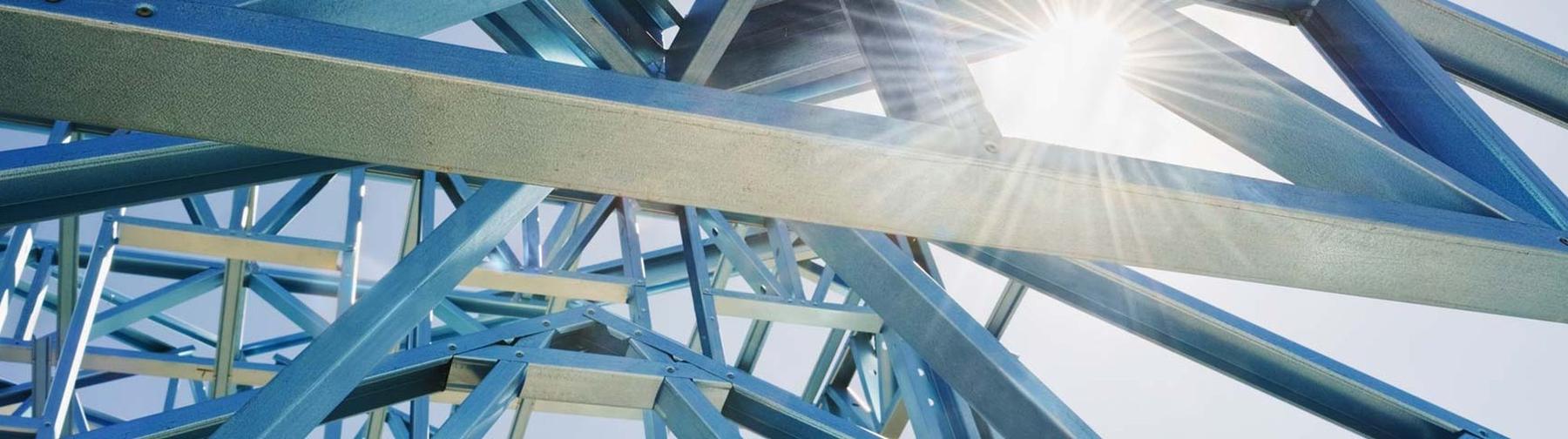 Steel house frame fabricated by Franklin Constructions